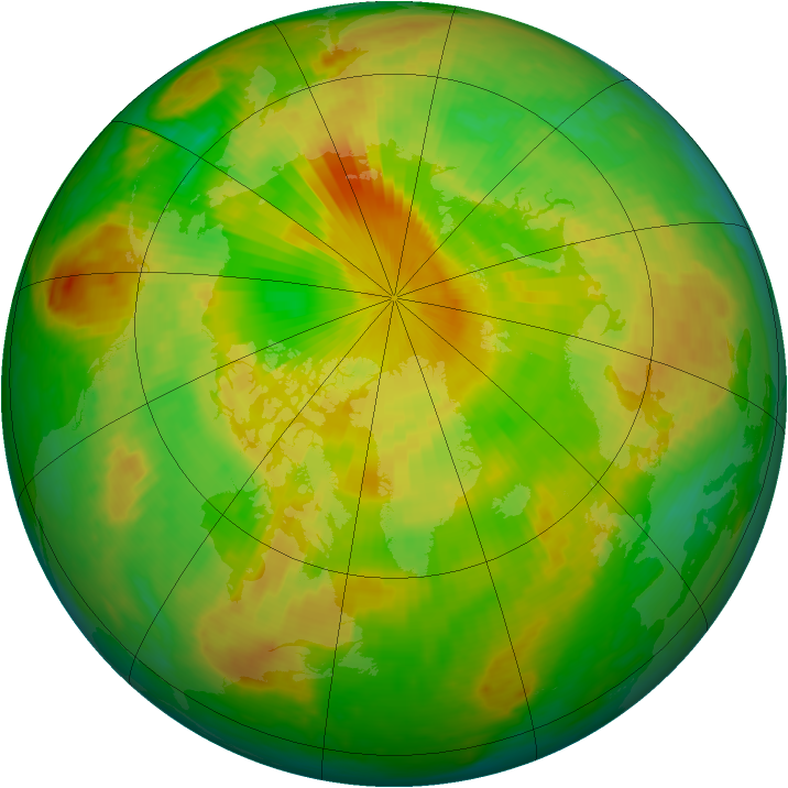 Arctic ozone map for 30 May 2001
